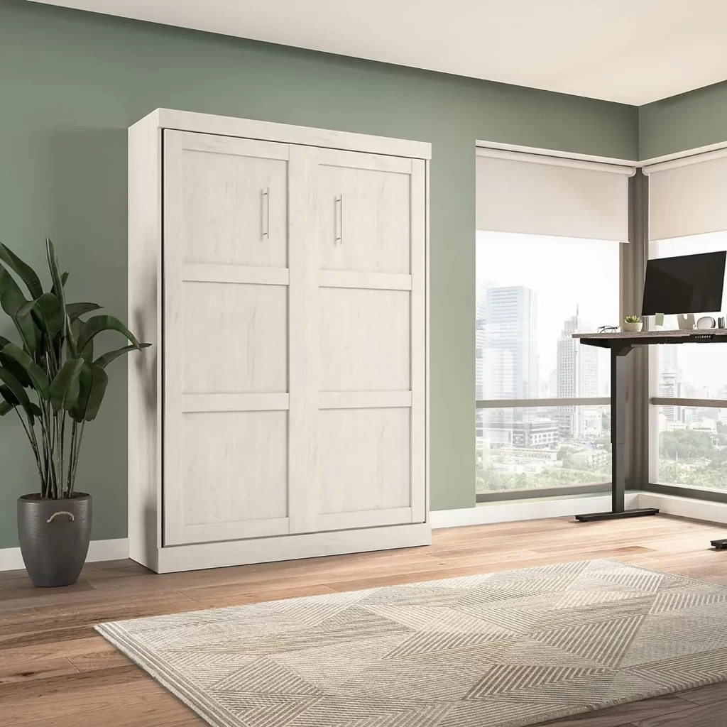 murphy_bed_closed one of the most rated benefit of a murphy bed is that it can be folded away while still contribute to the overall aesthetic of the room.