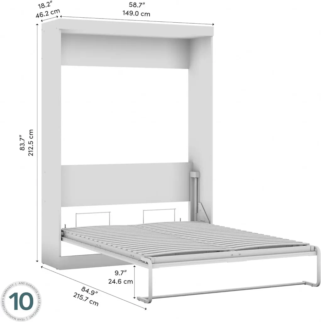 murphy_bed_dimensions a murphy bed is often available in different sizes such as a double bed with the dimensions given in this example.