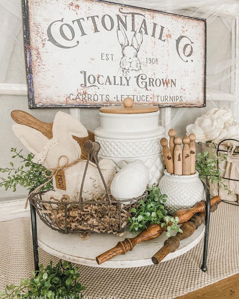 up your spring decor with styling a wire basket to add texture and visual interest to your decor.