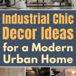 Industrial chic decor ideas for a modern urban home featuring black metal accents, exposed brick walls, glass partitions, industrial lighting, minimalist furniture, and a contemporary loft-style interior.